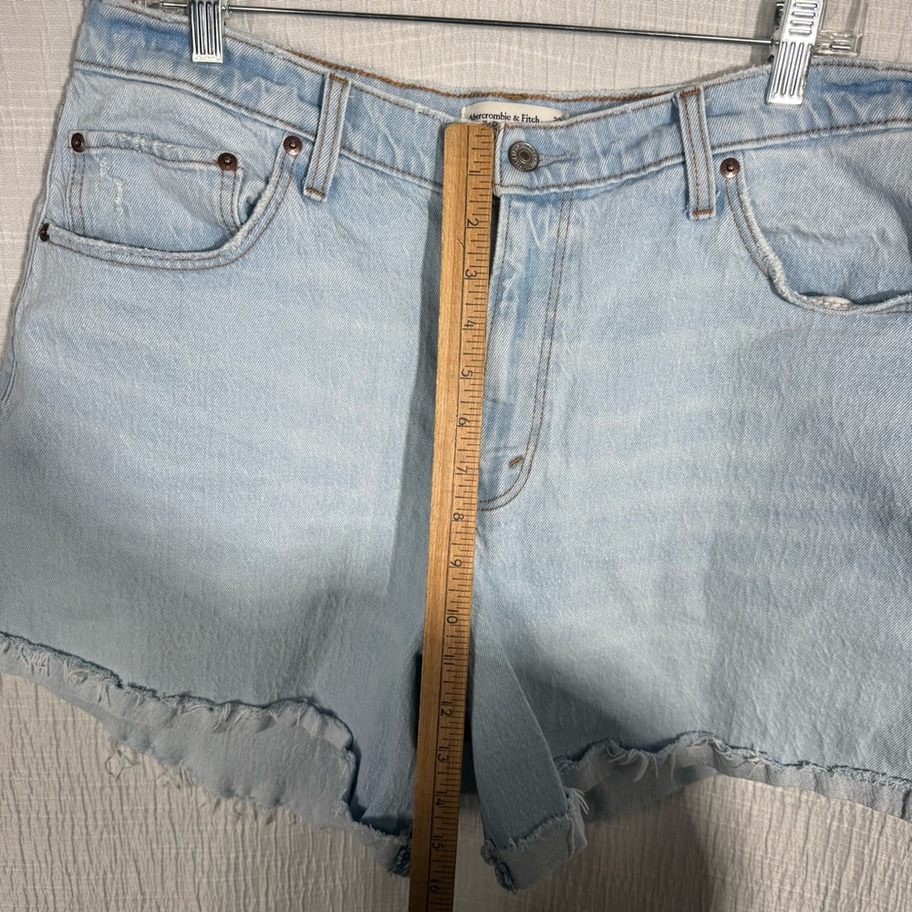 Abercrombie “The Dad Short” High Rise denim Shorts size 33/16 - Picture 8 of 9